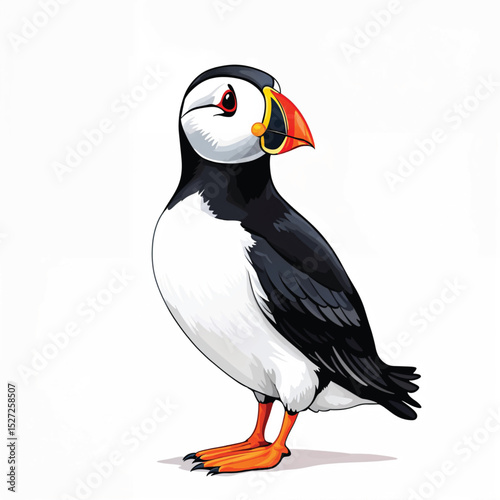 Puffin vector illustration isolated