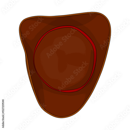 Triangle Pirate Hat. 3D Illustration. Isolated on White Background.