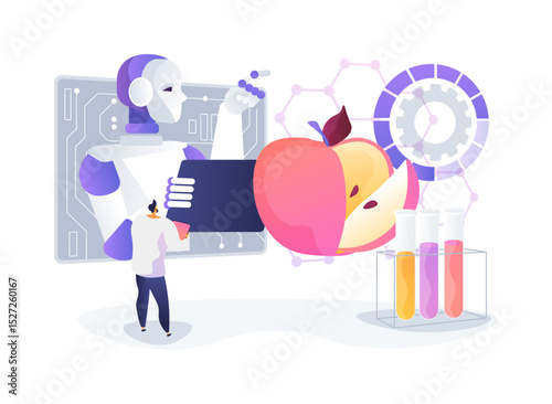 Nanotech in Food Preservation abstract concept vector illustration.