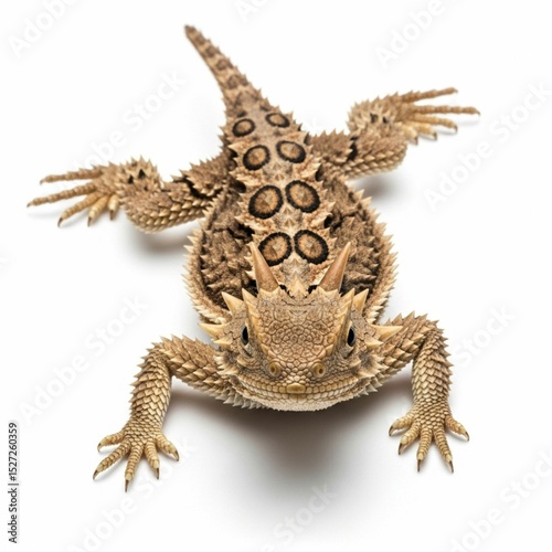 Horned Lizard Surviving Hot Sands, Adaptive Creature, Tough Skin photo