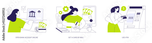 Plastic card holder isolated cartoon vector illustrations se