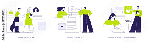 Human resources isolated cartoon vector illustrations se