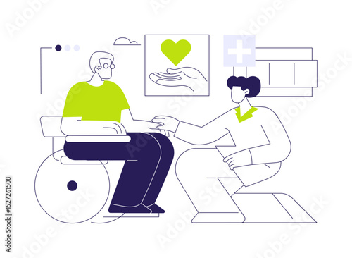 Palliative medicine abstract concept vector illustration.