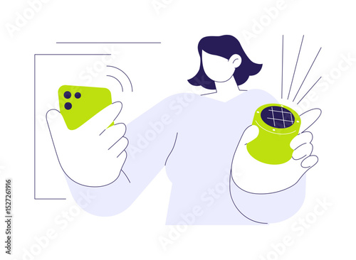 Portable speaker abstract concept vector illustration.