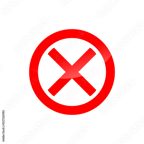 Cross mark icon. Vector illustration on isolated background. Includes simple and stylized cross symbols.