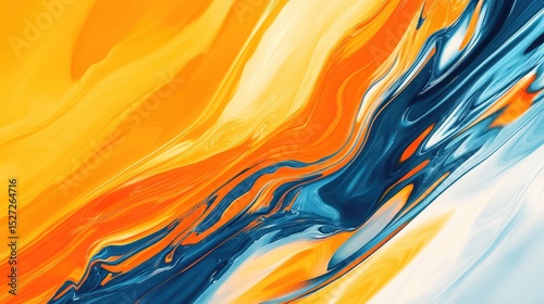 Energetic layout with orange swoosh glow framing yellow gradients while sleek blue speed streaks flow through the abstract background