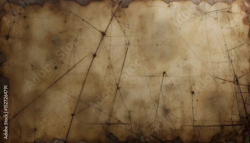 Vintage Nautical Treasure Map Background with Aged Paper Texture and Symbols