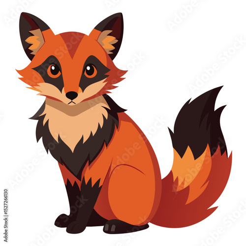 Adorable Orange Fox Illustration