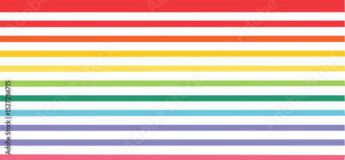 Vector Composition of Parallel Crayon-Like Elements in Rainbow Colors with Subtle Shadows and Realistic Lighting Effects

