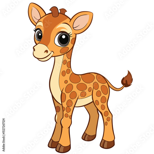 Adorable Baby Giraffe Illustration