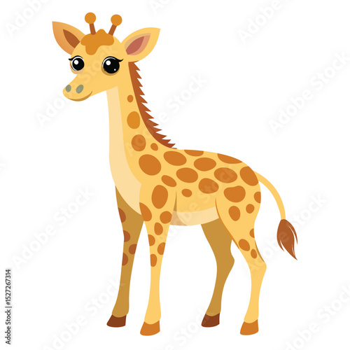 Adorable Baby Giraffe Illustration