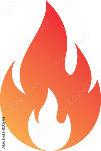 vector illustration of a red fire