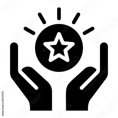 loyalty program glyph icon