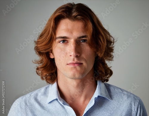 Portrait of a Young Man with Long Hair - Professional Headshot, Natural Lighting