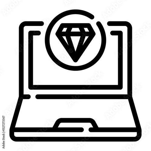 laptop line icon