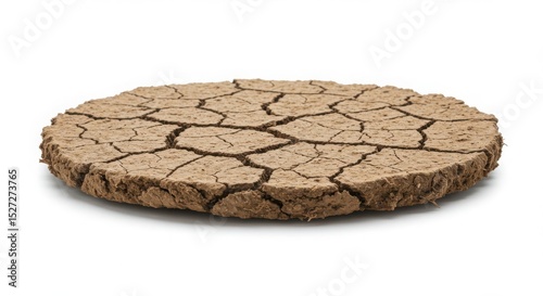 Soil degradation isolated cracked earth texture background drought soil dry land climate change arid ground surface 100 chars isolated on a white background