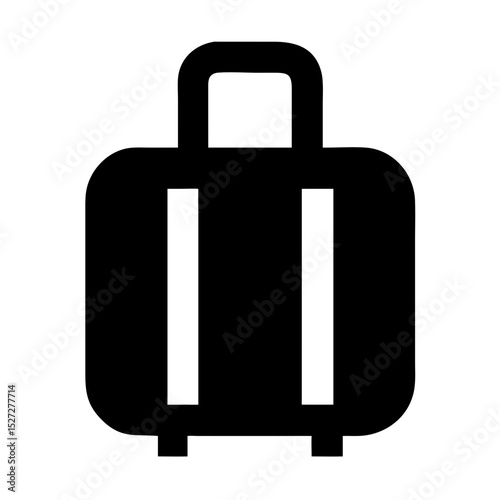 Stylish Black Silhouette of a Travel Bag for Adventures and Journeys