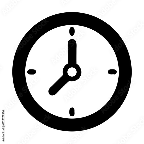 Wall Clock Displaying Time on a Simple Black and White Design