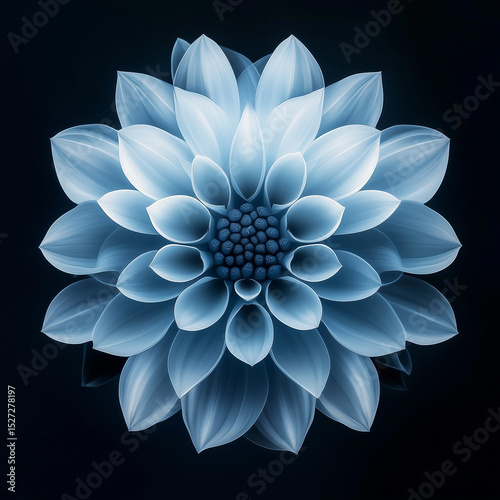 abstract blue flower