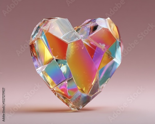 Refracted Light in a Geometric Heart