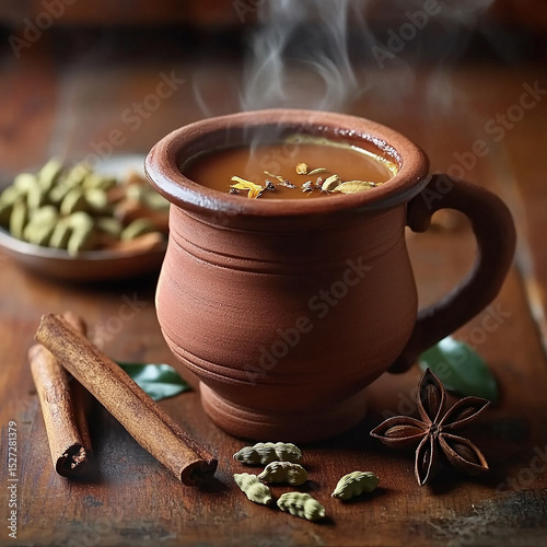 cup of coffee with spices