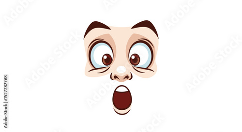 Facial Expression Conveying Surprise and Shock Emotion