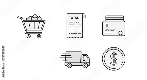 E-commerce Icon Set for Online Shopping Success