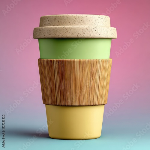 Reusable Coffee Cup with Lid and Sleeve