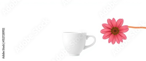 Isolated white coffee cup vector illustration on white background,   isolated,  hot drink