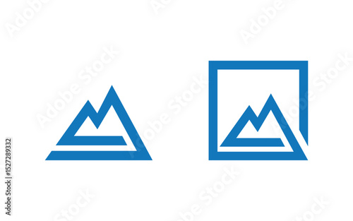 Mountain Hill icon Logo illustration design Template v.53