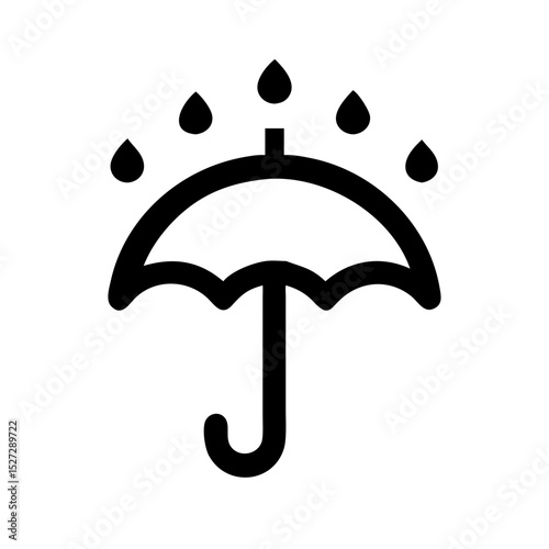 rainy umbrella wet icon