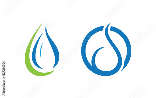 Water drop Plumbing Logo Template vector illustration v.133