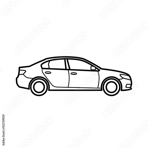 Car Outline Drawing