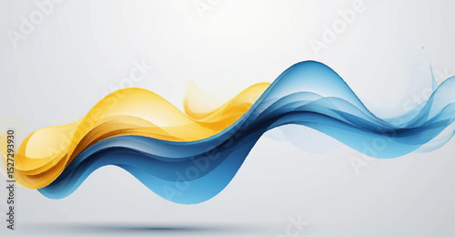 Abstract blue background with flowing wave lines and light technology patterns, ideal for modern business and digital web design