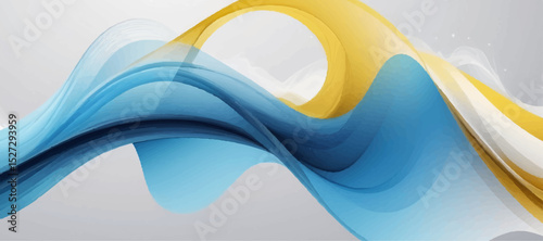 Abstract blue background with flowing wave lines and light technology patterns, ideal for modern business and digital web design