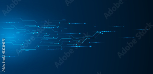 Technology digital interface, artificial intelligence circuit board vector