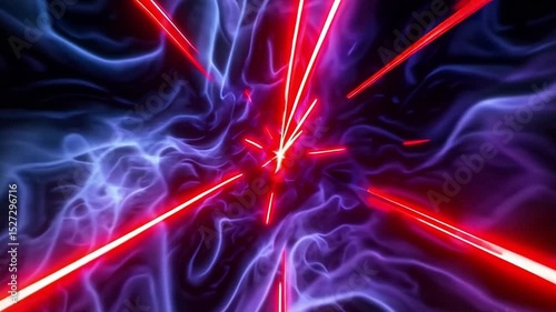 Vibrant Abstract Light Trails in Dark Space with Fluid Patterns and Neon Glow Effects