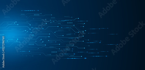 Technology digital interface, artificial intelligence circuit board vector