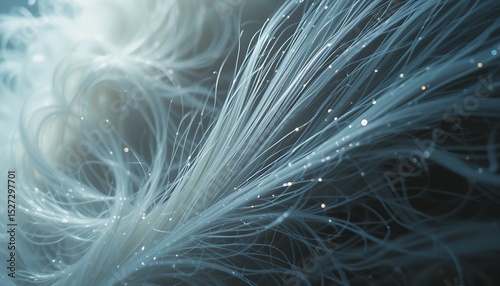 Abstract Fiber Optics: Sparkling Threads, Network Texture