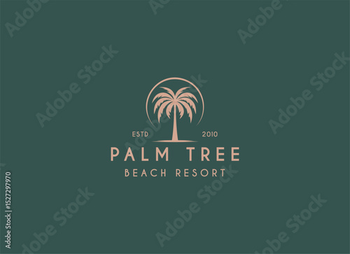 Palm tree logo Design. Universal Premium Symbol. Plam tree logo for Corporate Business Identity