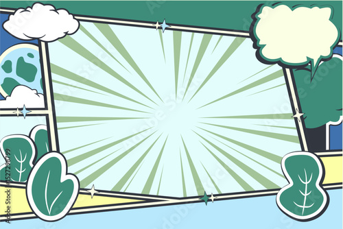 earth day comic book, Eco Comic Style Background, Environment and Nature Theme