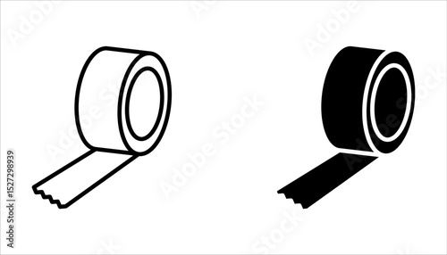 masking tape icon set, vector illustration on a white background.