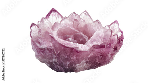 Raw barite rose-like crystal chunk, Transparent background, PNG file