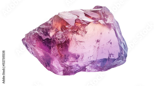 Raw tanzanite chunk with bluish violet hue, Transparent background, PNG file