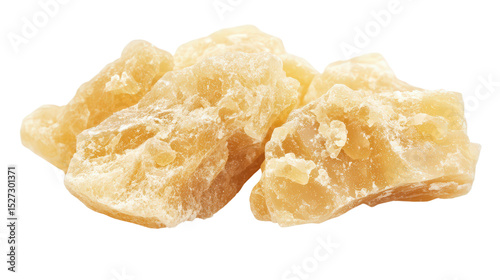 Raw topaz chunk with pale yellow tone, Transparent background, PNG file photo