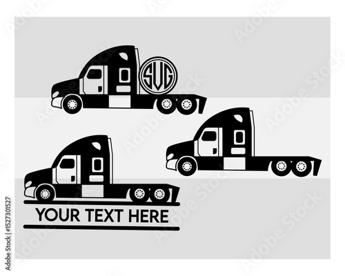 Semi Truck SVG Silhouette Bundle, Semi Truck Silhouette, Truck Svg, Trucker Silhouette Svg, US Trucker Svg, Semi Truck Png, Truck Svg Images, Cut Files