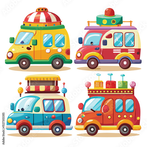 Colorful Cartoon Vehicles (1)