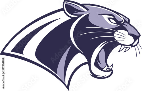 Angry Panther Mascot Logo