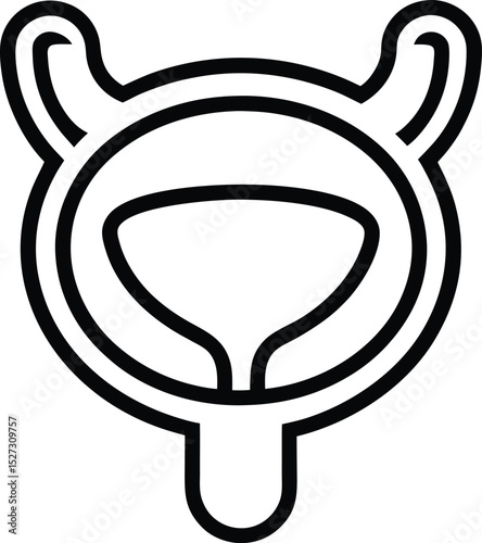 Bladder Outline Icon: Human Organ

