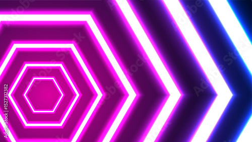 Realistic bright neon lights background design